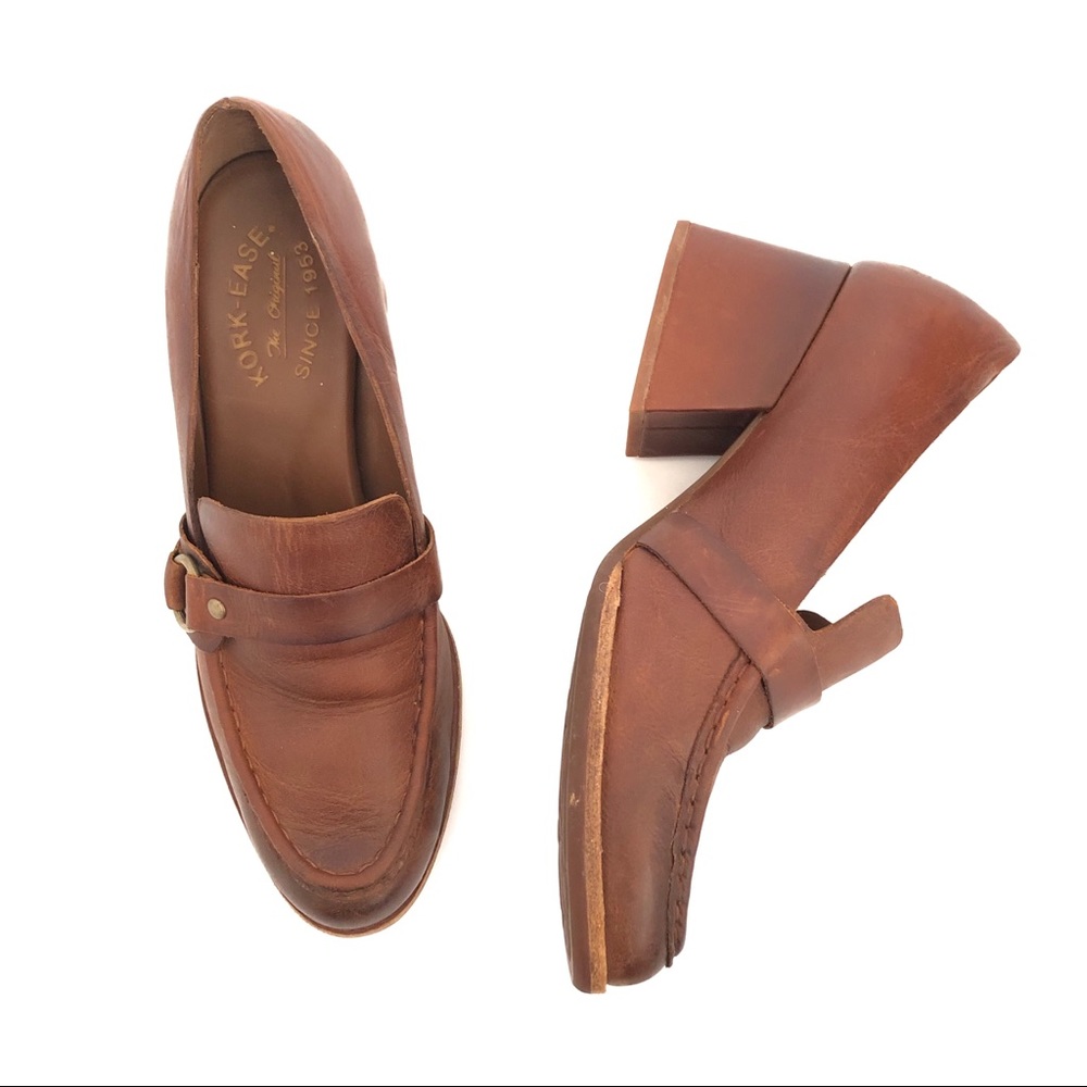 Kork-Ease Brown Leather Block Heel Loafer - Picture 4 of 14